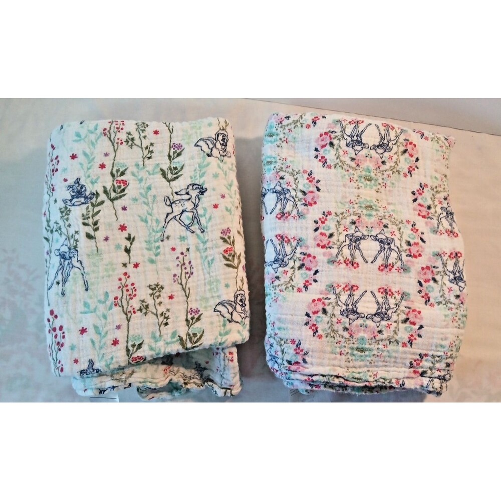 Aden & Anais Disney Bambi Gauze Blankets Wraps Set of 2